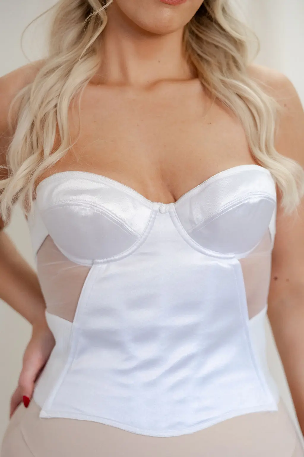 White Shape Society corset bra